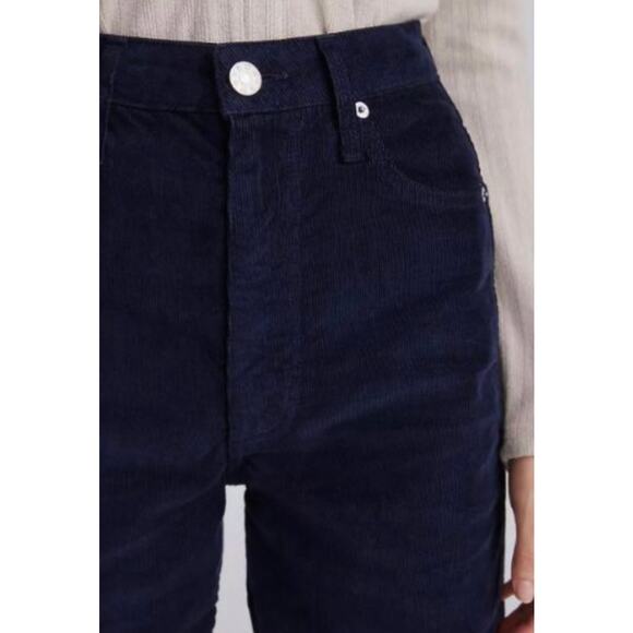 AMO NWT Willa High Rise Corduroy In Navy Boot cut flare leg 30 - Picture 3 of 9